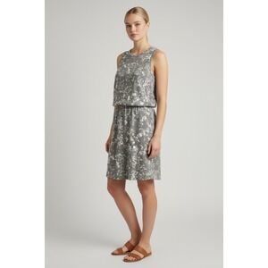 Prana Green Floral Athletic Dress Mandoline Blouson Tank Pocket Athleisure Large